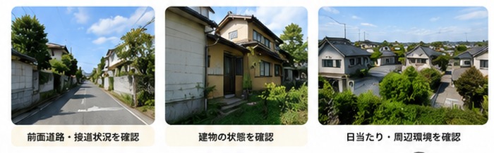 不動産査定で確認する道路・建物・周辺環境
